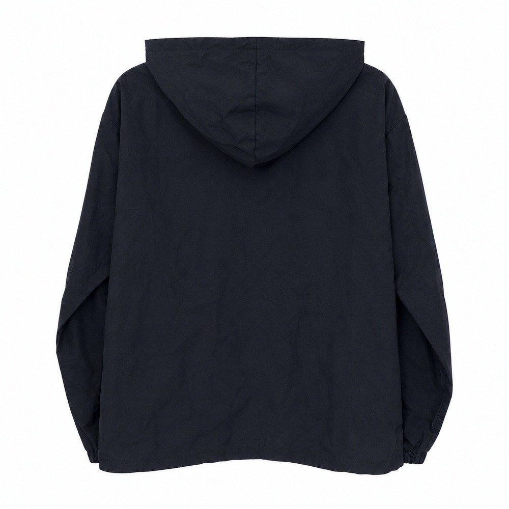 Adidas Windbreaker Jacket Mens Small Black 3 Stripe Trefoil Hoodie Gorpcore - Picture 2 of 10